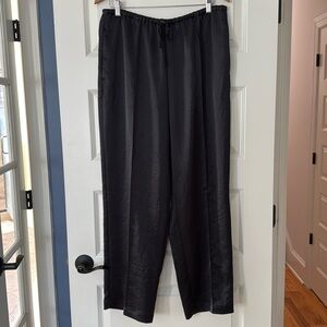 NWOT Madewell Pintucked Slim Pull-On Pants in Satin